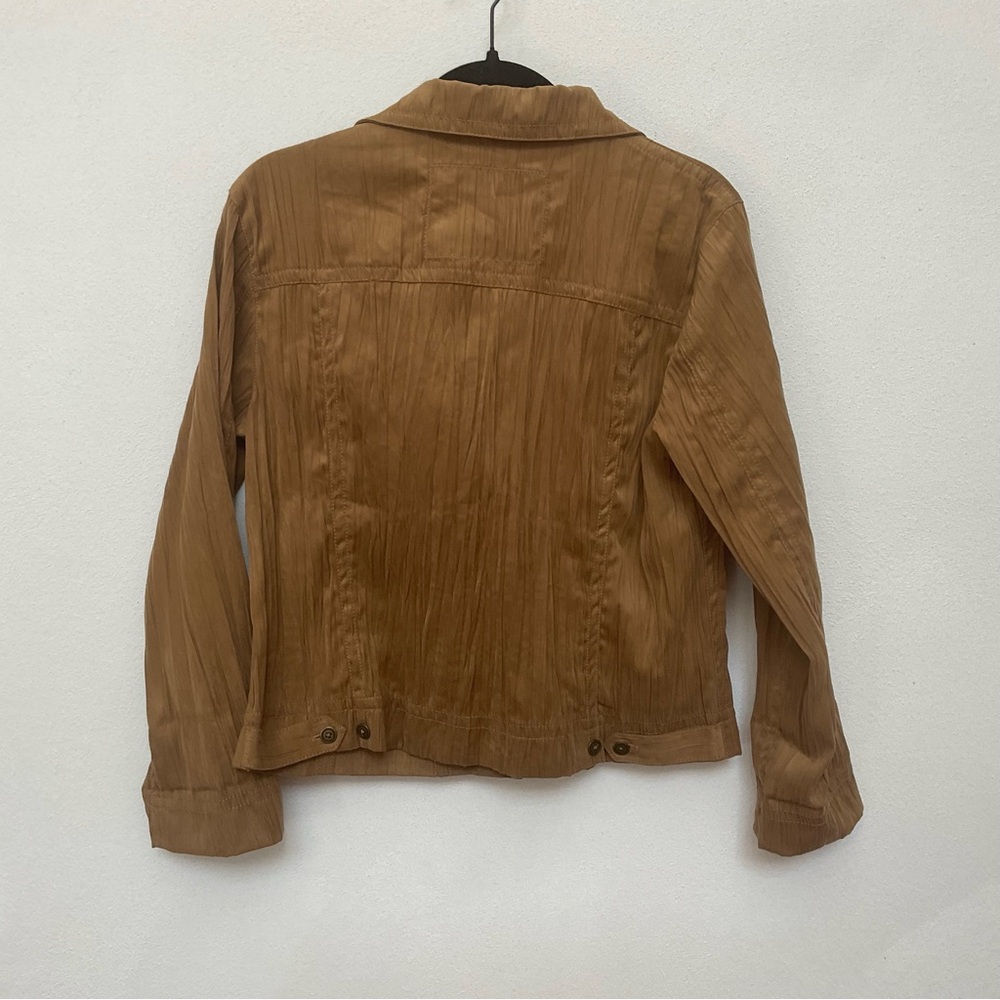 Chicos Brown Western Button Front Jacket Size 1 U… - image 4